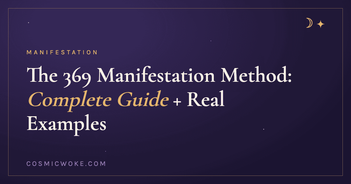 The 369 manifestation method